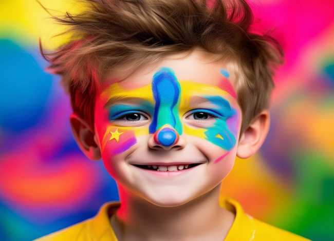 儿童表演妆容图片（儿童表演妆容图片男孩）