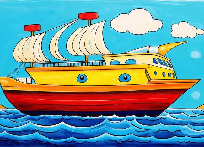 轮船图片儿童画 - 轮船图片儿童画简单