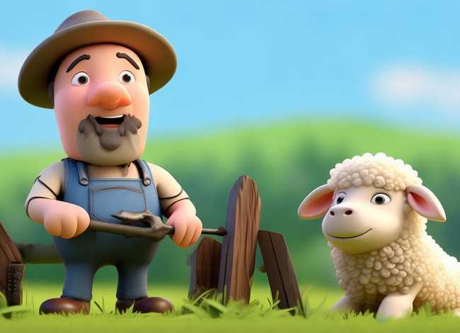 寓言故事简单又好画亡羊补牢 - 亡羊补牢寓言故事简笔画