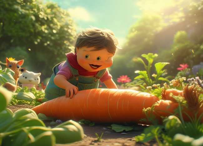 儿童故事拔萝卜故事免费听英文 - 拔萝卜英文故事翻译