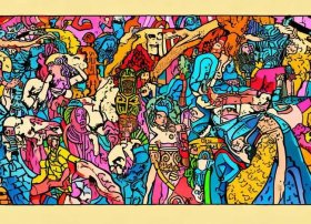 世界神话故事手抄报简笔画；世界神话故事手抄报简笔画竖版