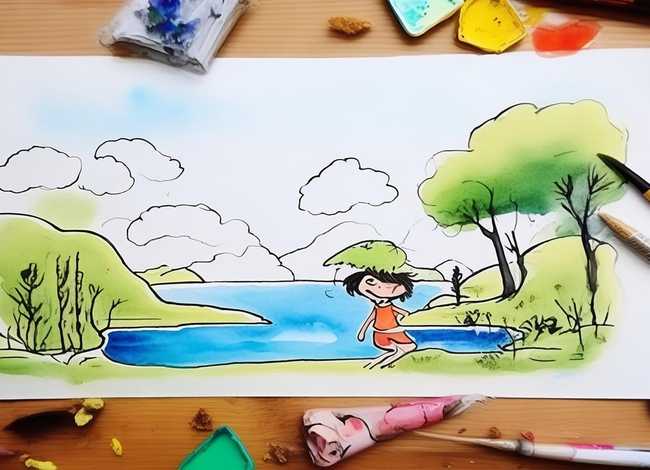 水墨 儿童画 - 水墨画儿童简单入门 简笔画