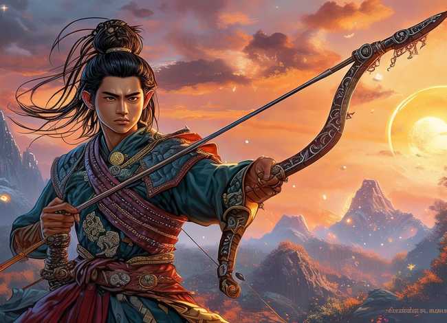 神话故事连环画四年级 神话故事连环画四年级,后羿怎么画