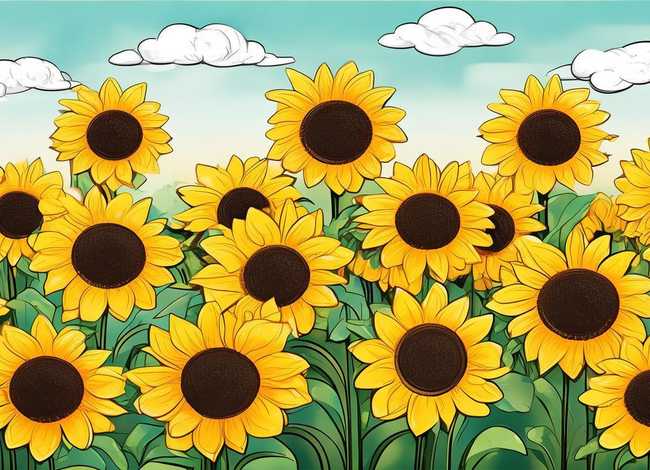 向日葵的儿童画 - 向日葵的儿童画图优秀作品
