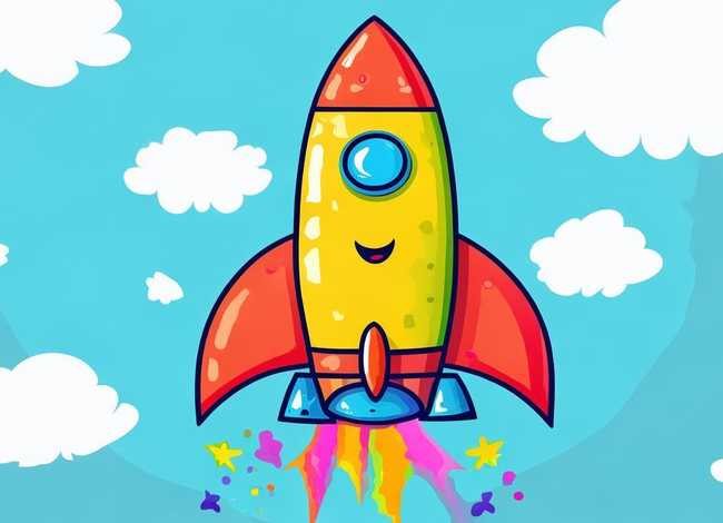 关于火箭的儿童图画 - 关于火箭的儿童图画简单