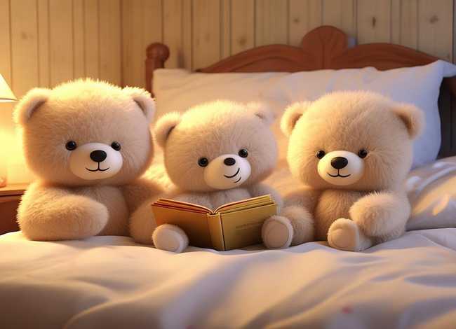 三只熊的儿童宝宝睡前故事、宝宝听听睡前故事三只小熊