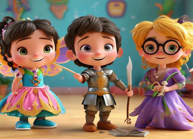 儿童故事角色扮演视频三个人；幼儿故事角色扮演三人