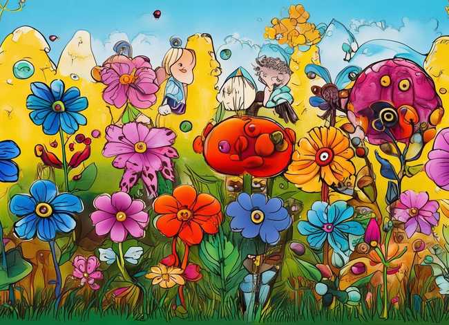 儿童英语故事插花，英语插图故事