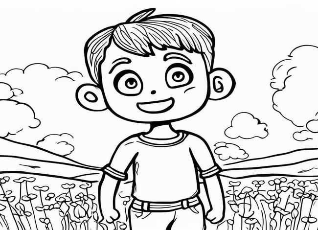 善良的小男孩儿童故事，善良的小男孩简笔画