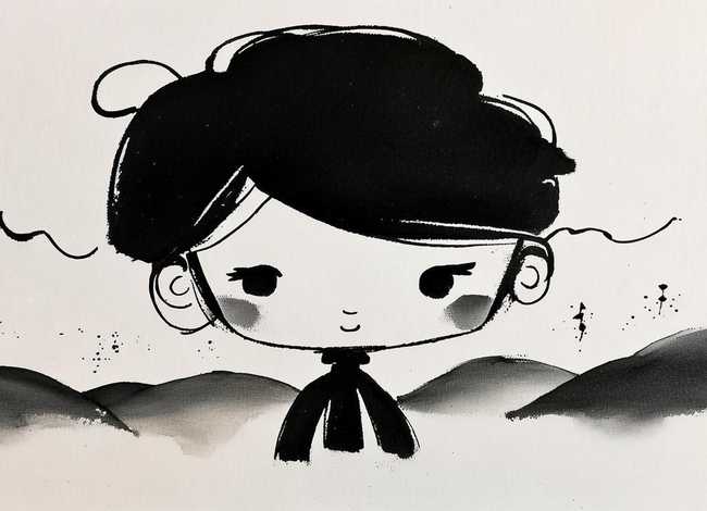 儿童水墨画简单人物（儿童水墨画简单人物怎么画）