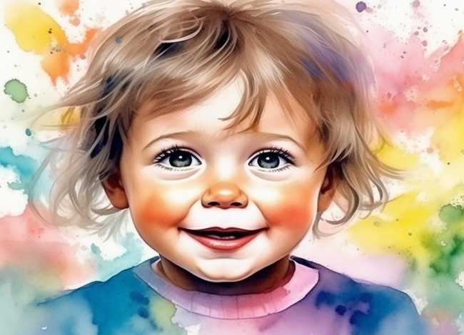 水粉画儿童人物画（水粉画人物 儿童）