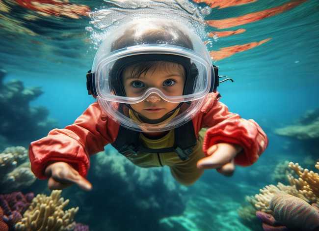 儿童水下视频，儿童水下逃生