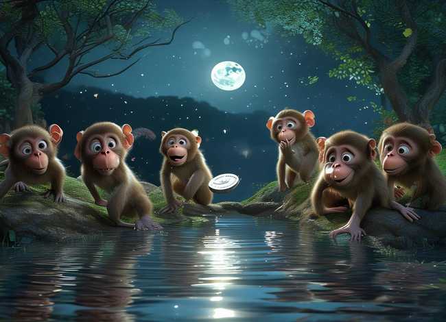 猴子捞月儿童故事（猴子捞月幼儿故事）