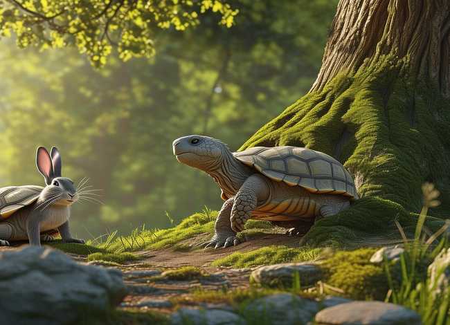 听龟兔赛跑的故事，听了龟兔赛跑的故事有什么感想