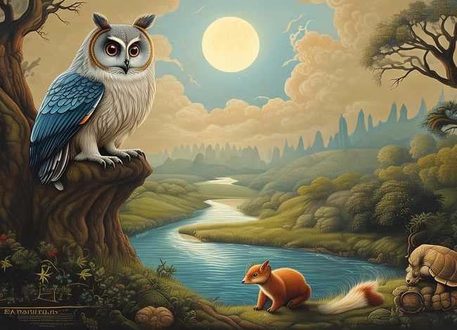 富含哲理的寓言故事绘画 - 富含哲理的寓言故事绘画作品