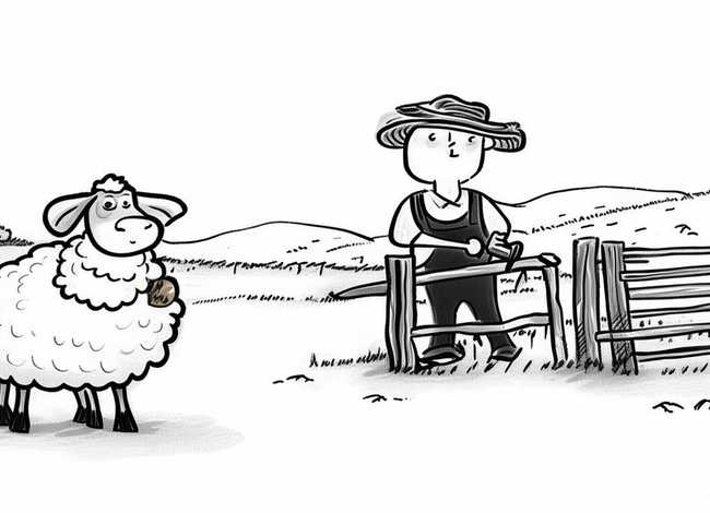 亡羊补牢故事配图简笔画、亡羊补牢故事简笔画图片 亡羊补牢故事配图简笔画、亡羊补牢故事简笔画图片