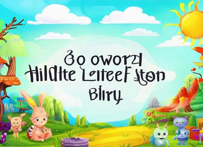 儿童文学故事800字 - 儿童文学故事大全500字