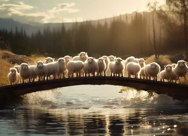 桥的故事视频、小羊过桥的故事视频