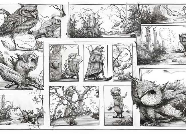 线描画寓言故事连环画 线描画寓言故事连环画图片