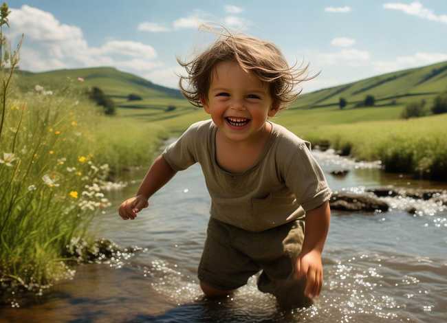 儿童的乡村生活无忧 儿童的乡村生活无忧无虑
