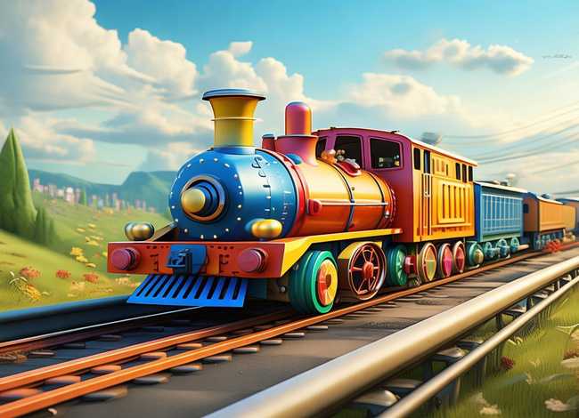 走在路上的小火车儿童故事（火车走在公路上的视频）