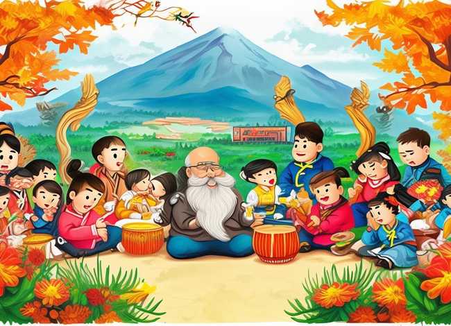 儿童画重阳节绘本故事，幼儿园重阳节绘本故事插图