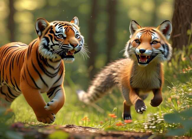 豹狐儿童故事 豹子和狐狸故事