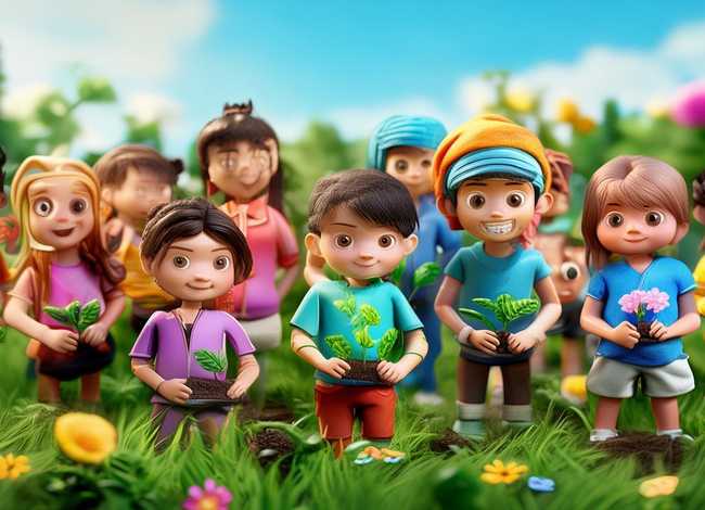 植树节儿童绘画 植树节儿童绘画作品