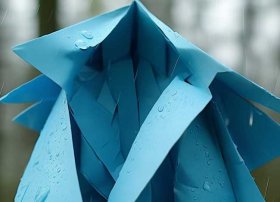 折纸雨衣（用纸折雨衣手工）