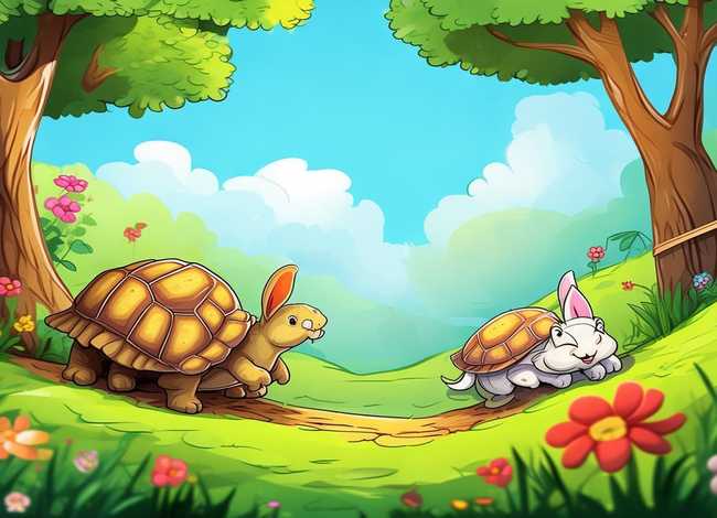 儿童龟兔赛跑故事比赛视频、幼儿故事视频龟兔赛跑