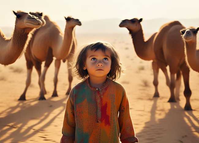 骆驼儿童图画（骆驼儿童图画大全）