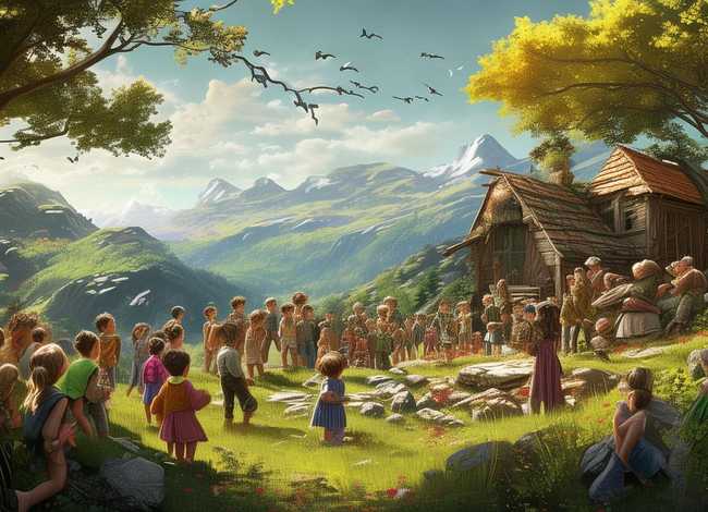 大山小山的儿童故事（大山里的小故事）