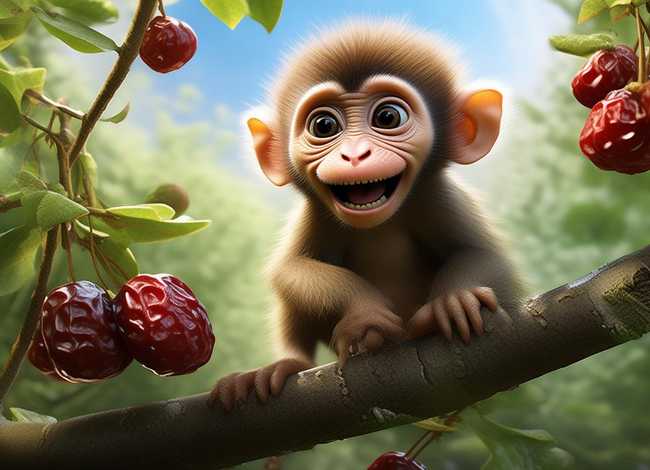 小猴吃枣故事、小猴吃枣故事文本