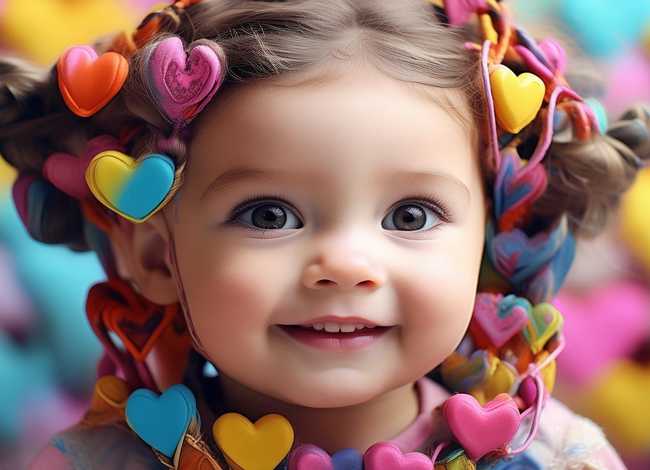 爱心儿童编发、爱心儿童编发图片