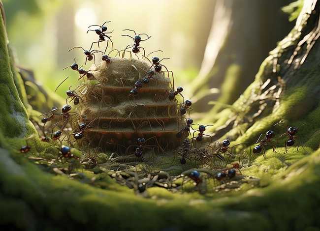 儿童故事小蚂蚁造房的图片 - 小蚂蚁盖房子的故事