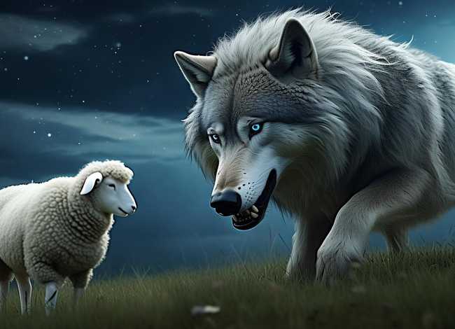 大灰狼吃小绵羊的故事 - 大灰狼吃小绵羊的故事睡前故事