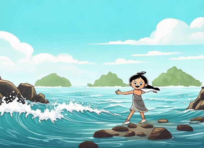 精卫填海小学生立体画故事；精卫填海小学生简笔画