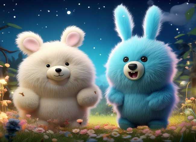 毛毛和青青的儿童故事 - 毛毛和绒绒的故事