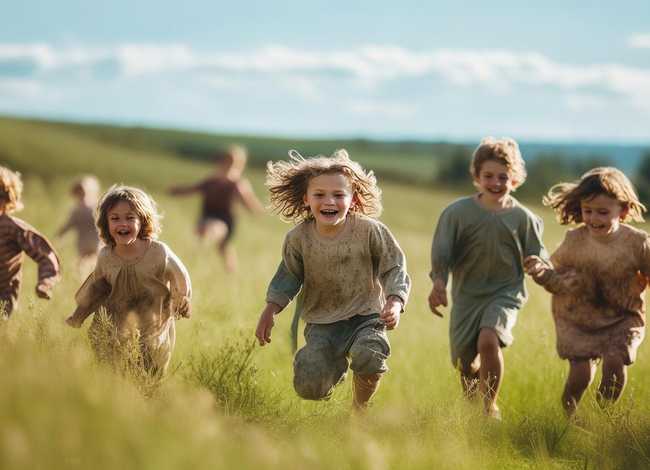 乡村儿童的生活无忧无虑（乡村儿童的生活无忧无虑,看到一群孩子）