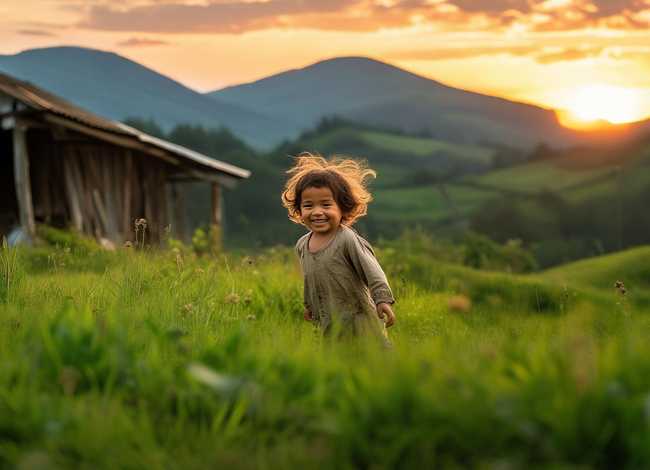 儿童农村生活故事完整版、农村儿童生活图片