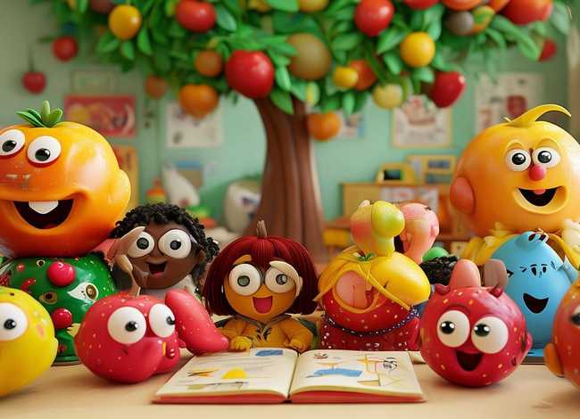 儿童故事水果一家人、幼儿园中班水果一家人故事