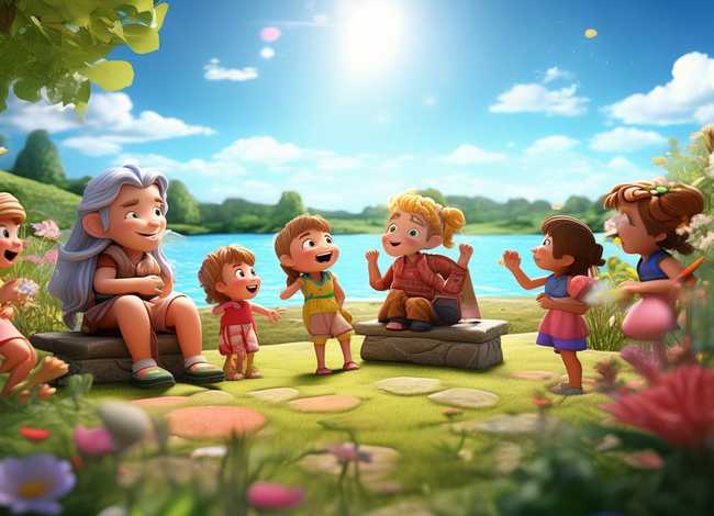 夏天讲故事、夏天讲故事的看图说话一年级