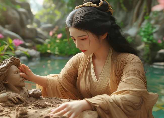 女娲造人的绘本故事 女娲造人的绘本故事图片