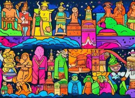 外国神话故事手抄报手画，外国神话故事手抄报手画简单