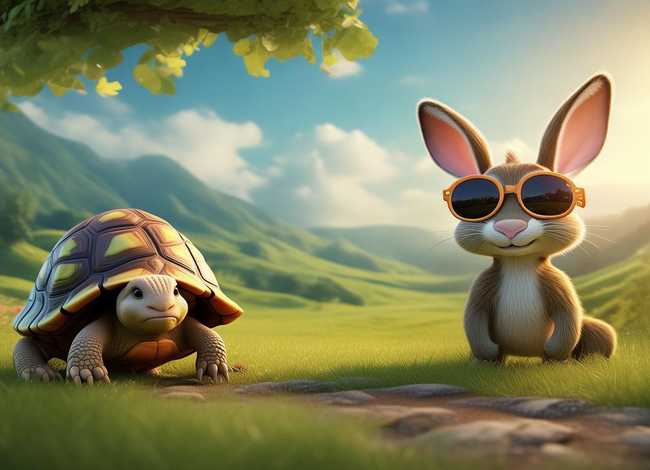儿童龟兔赛跑故事背景（龟兔赛跑的故事背景）