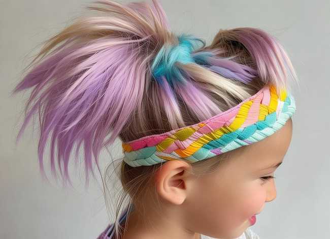 新款女童发带编发、儿童发带的编织方法