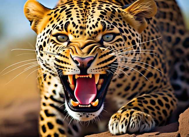 关于豹的儿歌、关于豹的儿歌血盆大口真凶猛黄色毛发黑斑纹