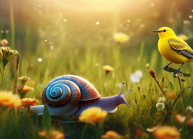 儿童故事蜗牛与黄鹂鸟（蜗牛与黄鹂鸟故事简短）