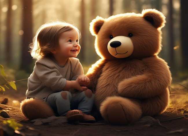 儿童读物人和熊的故事、小熊和人的故事