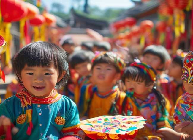 节日儿童画；传统节日儿童画